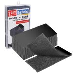 Doslola 12 Sets 2x4 Inch Hook and Loop Strips with Adhesive, Strong Back Adhesive Fasteners Mounting Tape for Home Office School Organization, Crafting, Home Improvement Decorating